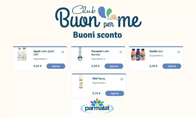 Buoni sconto Parmalat Club Buon Per Me