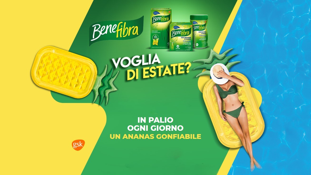 Concorso BENEFIBRA 2020 vinci gonfiabile Ananas