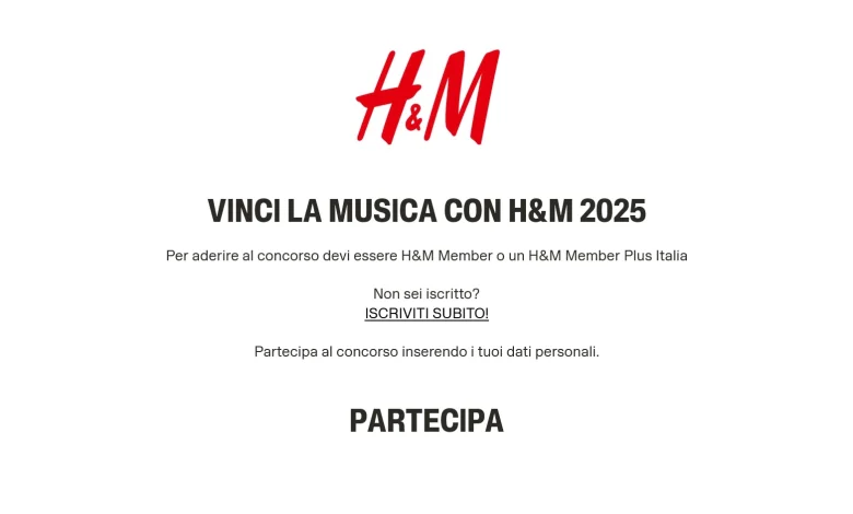 Concorso gratuito H&M: vinci 1 anno di Spotify Premium