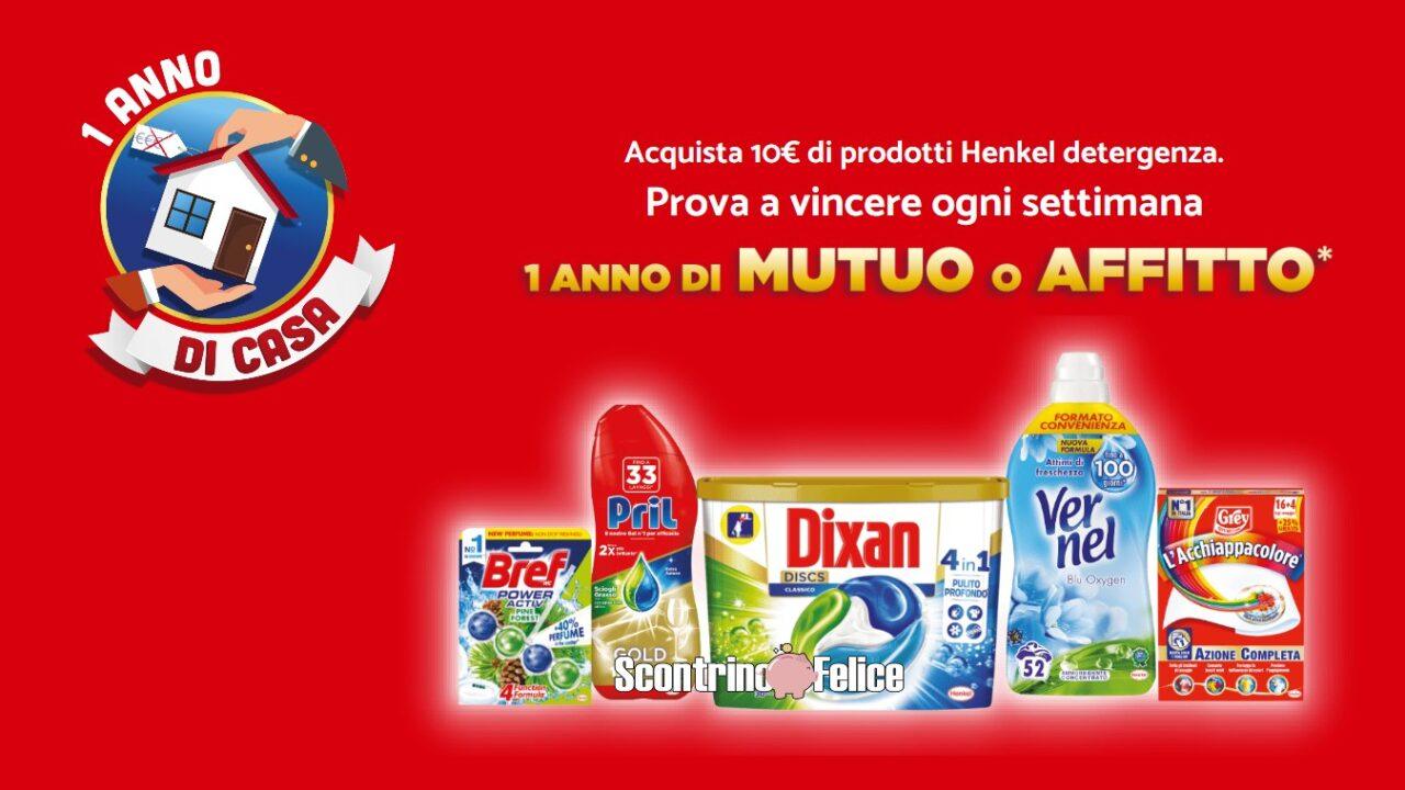 Concorso Henkel Vinci 1 Anno Di Affitto O Di Mutuo Scontrino Felice 4272