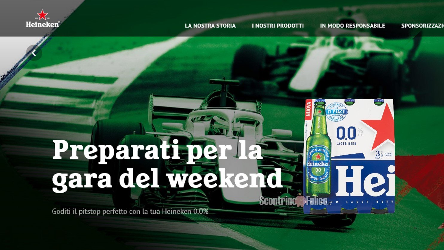 Concorso "Con Heineken 0.0 vinci l’emozione della F1": in palio i biglietti per Gran Premio Heineken d’Italia 2022