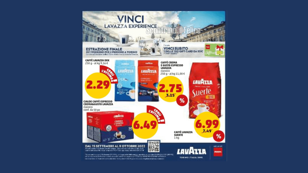 Concorso Lavazza Da Penny Market Vinci Gift Card Da Euro E Weekend A Torino Scontrino Felice