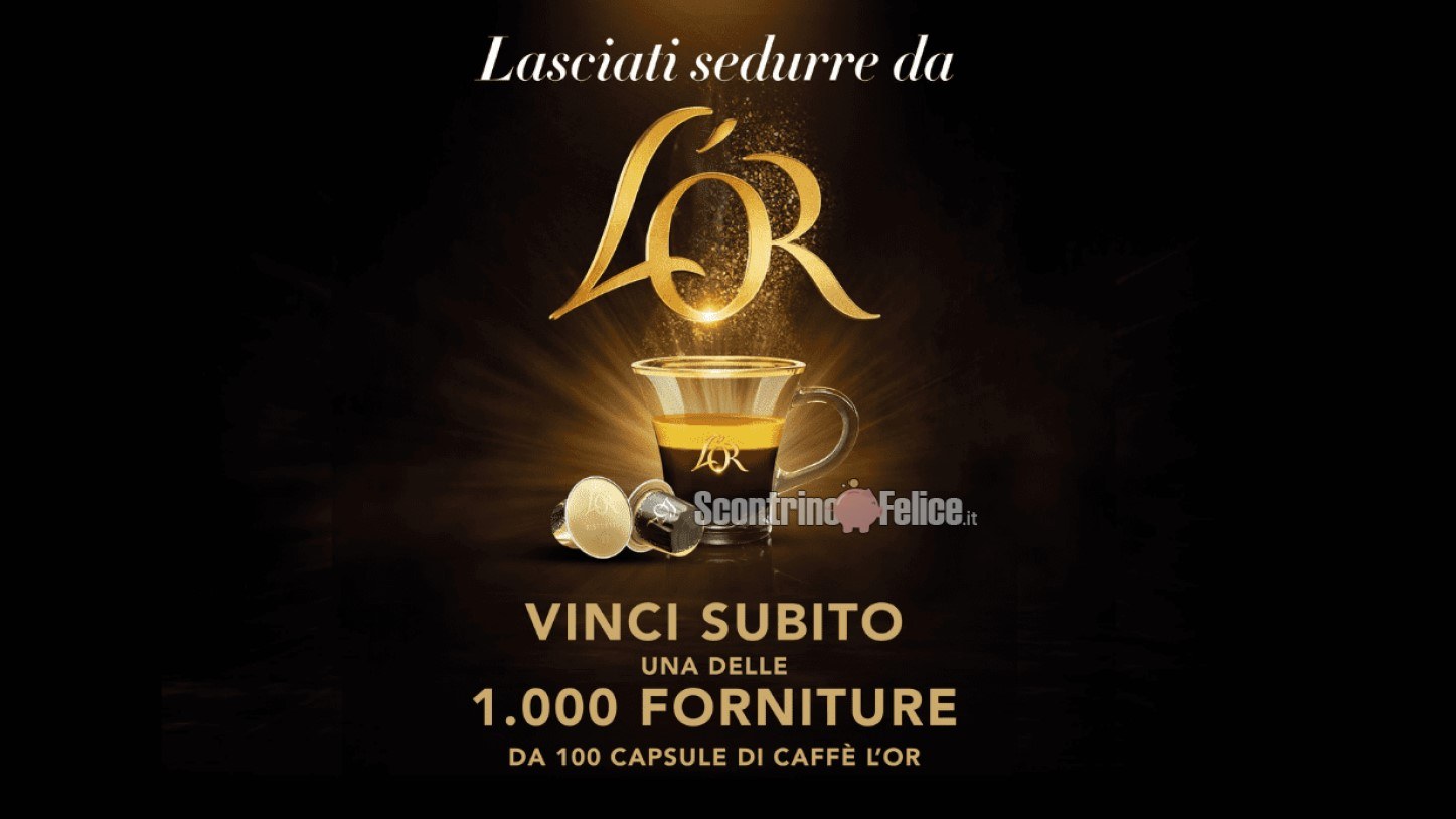 Concorso L’Or Espresso da Esselunga: vinci 1.000 forniture da 100 capsule!
