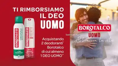 Cashback Borotalco “Un abbraccio che ti rimborsa”