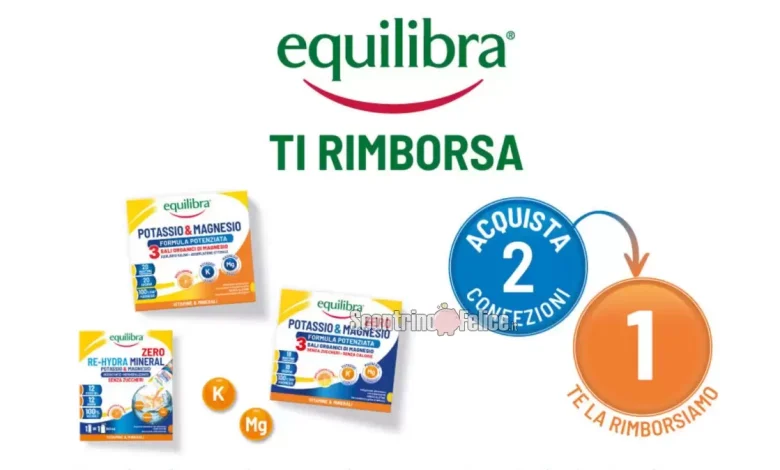 Cashback Equilibra Ti Rimborsa Potassio e Magnesio