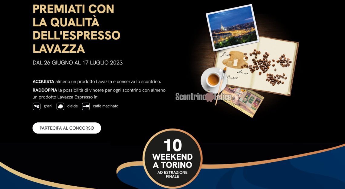 Concorso Lavazza da Carrefour vinci 10 weekend a Torino Scontrino Felice