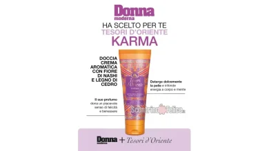 Donna Moderna con Tesori D'Oriente Karma Doccia crema