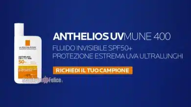 Campione omaggio Anthelios UVMune 400 SPF50+ di La Roche-Posay