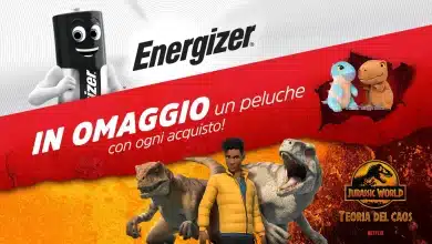 Premio certo Energizer in omaggio un peluche Jurassic World