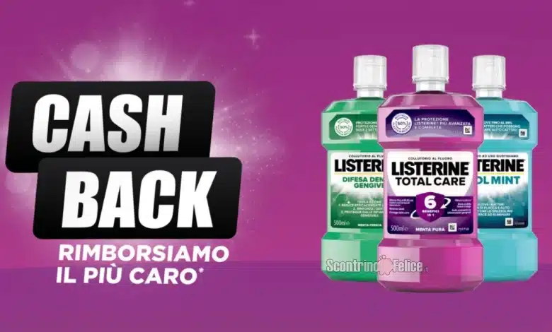 Cashback Listerine Ti Rimborsa