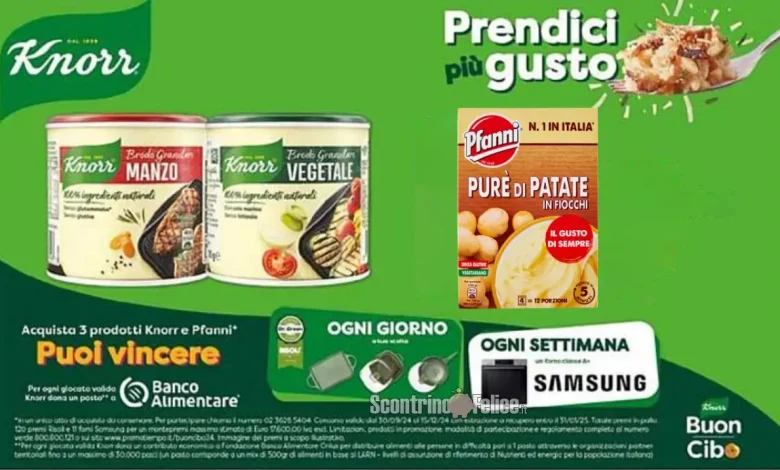 Concorso Knorr Buon Cibo 2024: vinci premi Risolì e forni Samsung