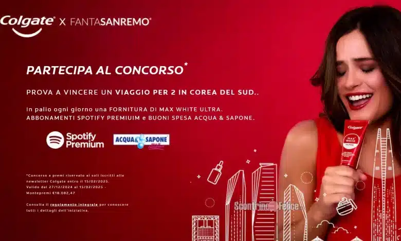 Concorso gratuito Colgate Fantasanremo 2025