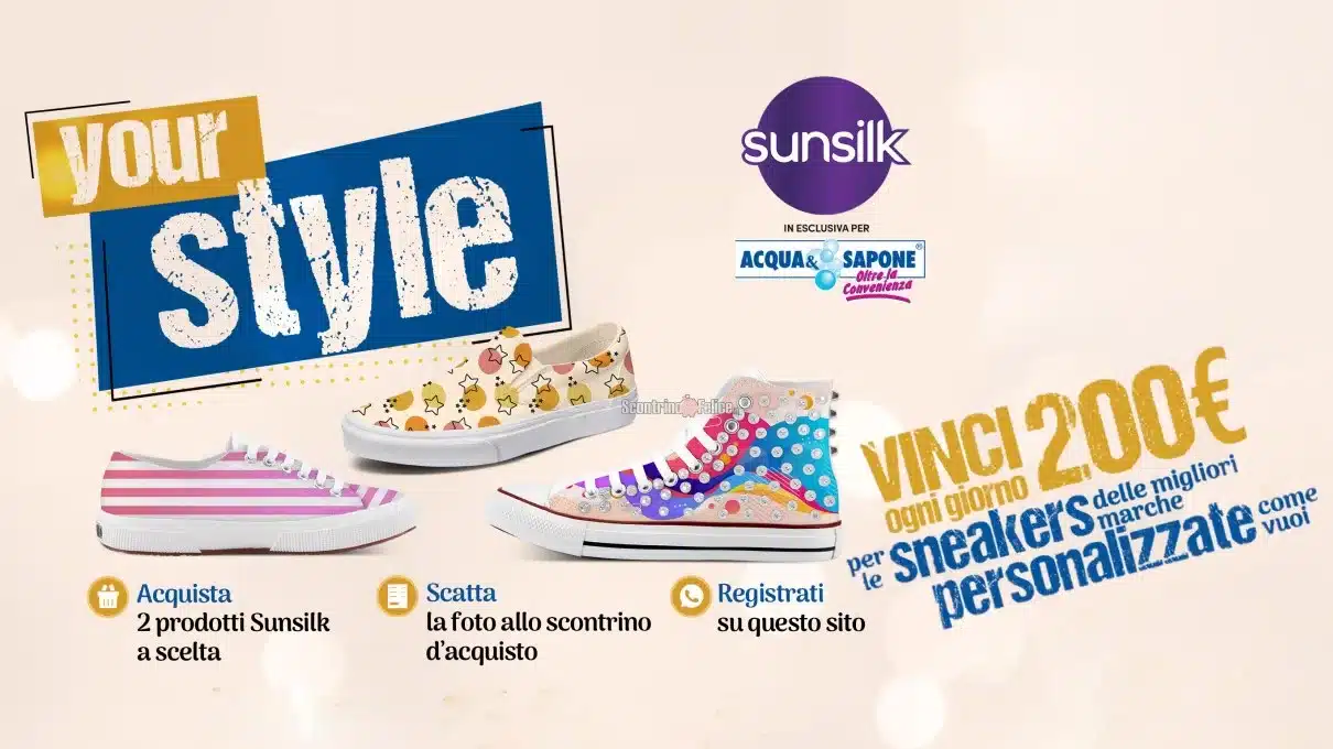 concorso Sunsilk Your Style da Acqua e Sapone: vinci sneakers personalizzate 21shoes