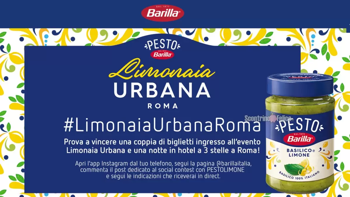 Concorso Gratuito Barilla Vinci L Evento Limonaia Urbana