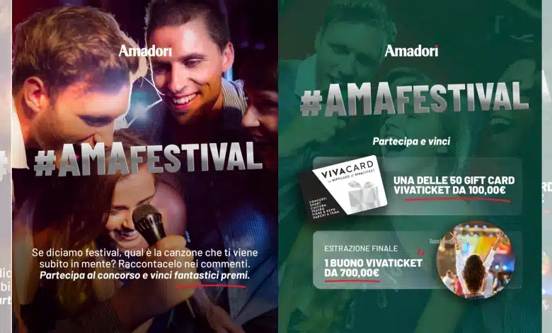 Concorso gratuito Amadori "AmaFestival": vinci gift card VivaTicket