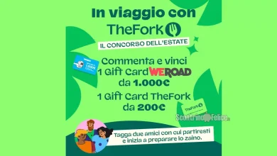 Giveaway TheFork: vinci gift card WeRoad da 1.000 euro