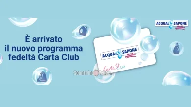 Nuova Carta Club Acqua e Sapone: Raccogli Bolle e ottieni Vantaggi Esclusivi