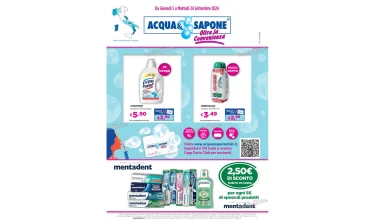 Anteprima nuovo volantino Acqua e Sapone dal 5 al 24 settembre 2024