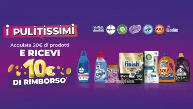 Cashback I Pulitissimi 2: spendi 20 euro e riprendi 10 euro