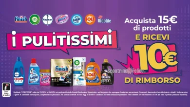 Cashback I Pulitissimi di Vanish, Finish, Calgon, Sole, Napisan, AirWick e Woolite