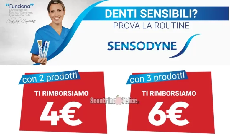 Cashback Sensodyne: richiedi un rimborso fino a 6 euro