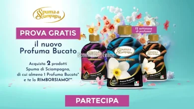 Cashback Spuma di Sciampagna: richiedi il rimborso del Profuma bucato