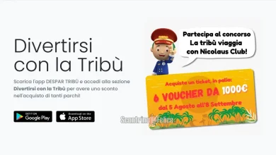 Concorso Despar Tribù: acquista biglietti per parchi e vinci 6 voucher viaggio