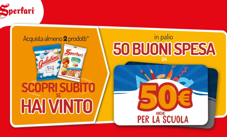 Concorso Sperlari: in palio 50 buoni spesa da 50 euro