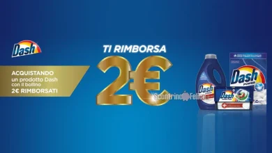 Cashback Dash: 2 euro rimborsati