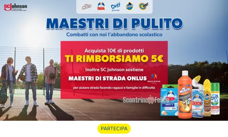 Cashback Maestri del pulito di Oust, Pronto, Duck, Shout, Mr Muscle