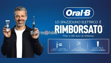 Cashback Oral B spazzolino elettrico: ricevi un rimborso di 100 euro