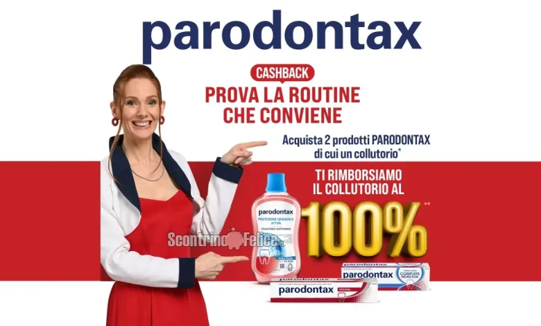 Cashback Parodontax: richiedi il rimborso del collutorio