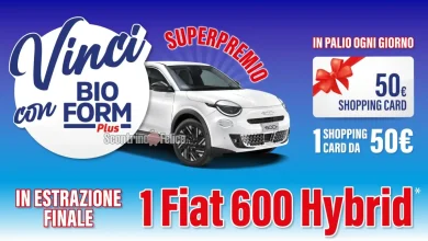 Concorso Bioform Plus: vinci gift card e automobile Fiat 600 Hybrid