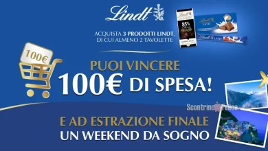 Concorso Lindt: vinci buoni spesa e un week end da sogno