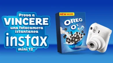 Concorso Oreo cereali: in palio 110 fotocamere Fujifilm Instax Mini 12