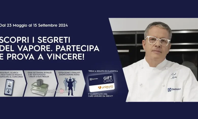 Concorso gratuito Unieuro: vinci kit sottovuoto Electrolux