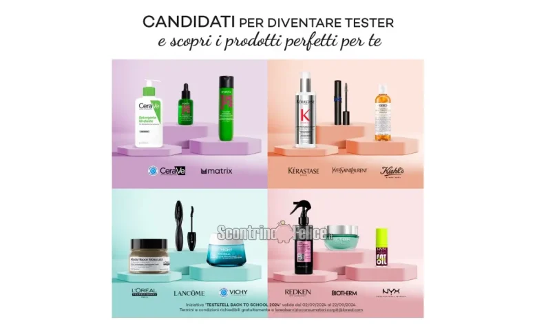 Diventa tester di prodotti firmati per la tua beauty routine