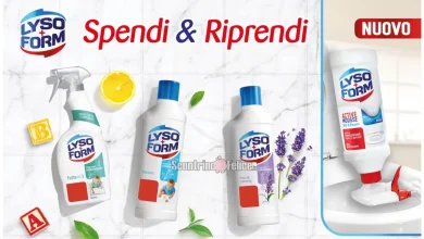 Spendi e Riprendi Lysoform: richiedi il rimborso di 5 euro