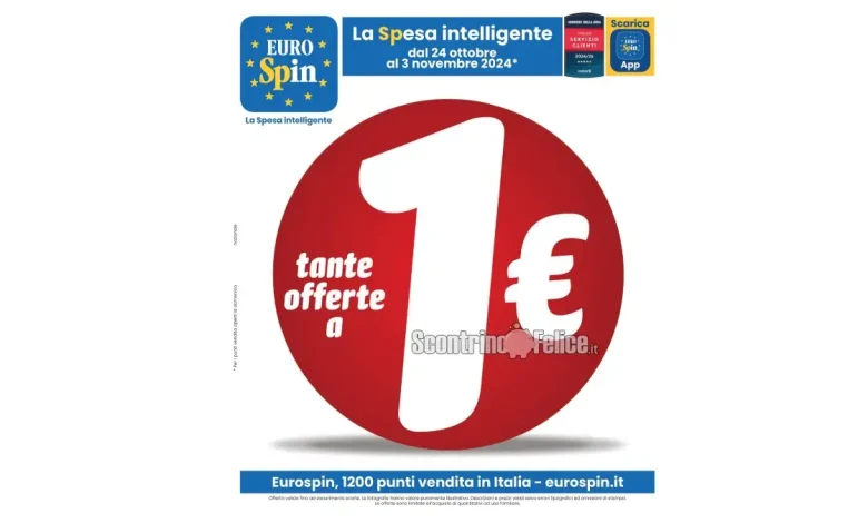 Anteprima nuovo volantino Eurospin dal 24 ottobre al 3 novembre 2024