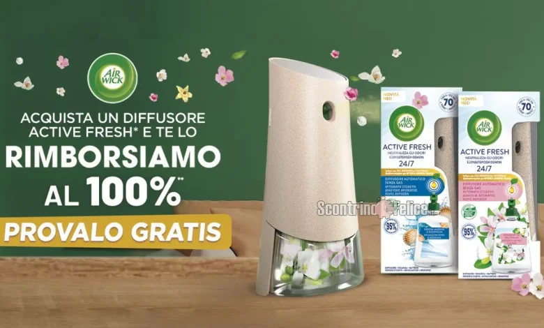 Cashback Air Wick da Acqua e Sapone: richiedi il rimborso del Fresh Kit