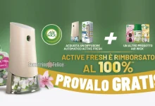 Cashback Air Wick: ricevi il rimborso del diffusore Active Fresh