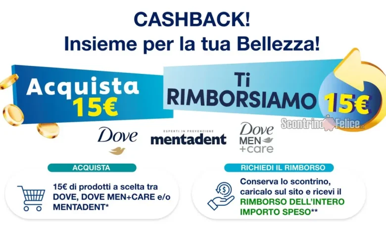 Cashback Dove e Mentadent Insieme per la tua bellezza