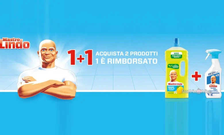 Cashback Mastrolindo 1+1: acquista 2 prodotti, 1 è rimborsato