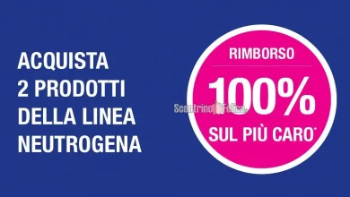 Cashback Neutrogena: ricevi il rimborso del prodotto più caro