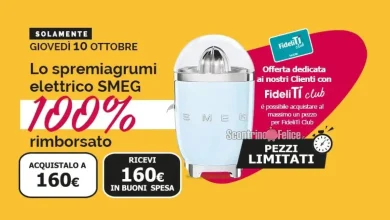 Cashback Smeg da Tigotà Spremi Agrumi