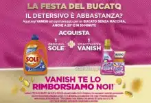 Cashback Vanish e Sole "Festa del bucato": richiedi il rimborso