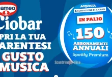 Concorso Ciobar in palio abbonamenti Spotify Premium