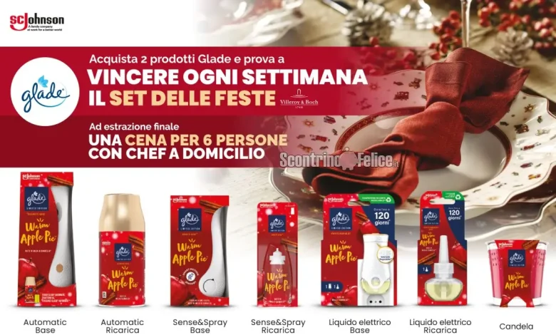 Concorso Glade Natale: vinci set delle feste e chef a domicilio