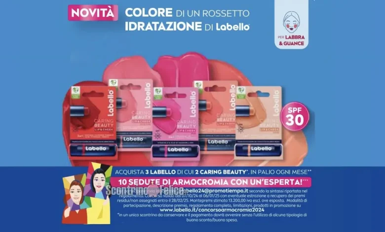 Concorso Labello Caring Beauty 2024: vinci consulenza di armocromia