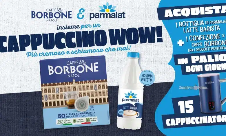 Concorso Parmalat e Borbone: vinci cappuccinatore